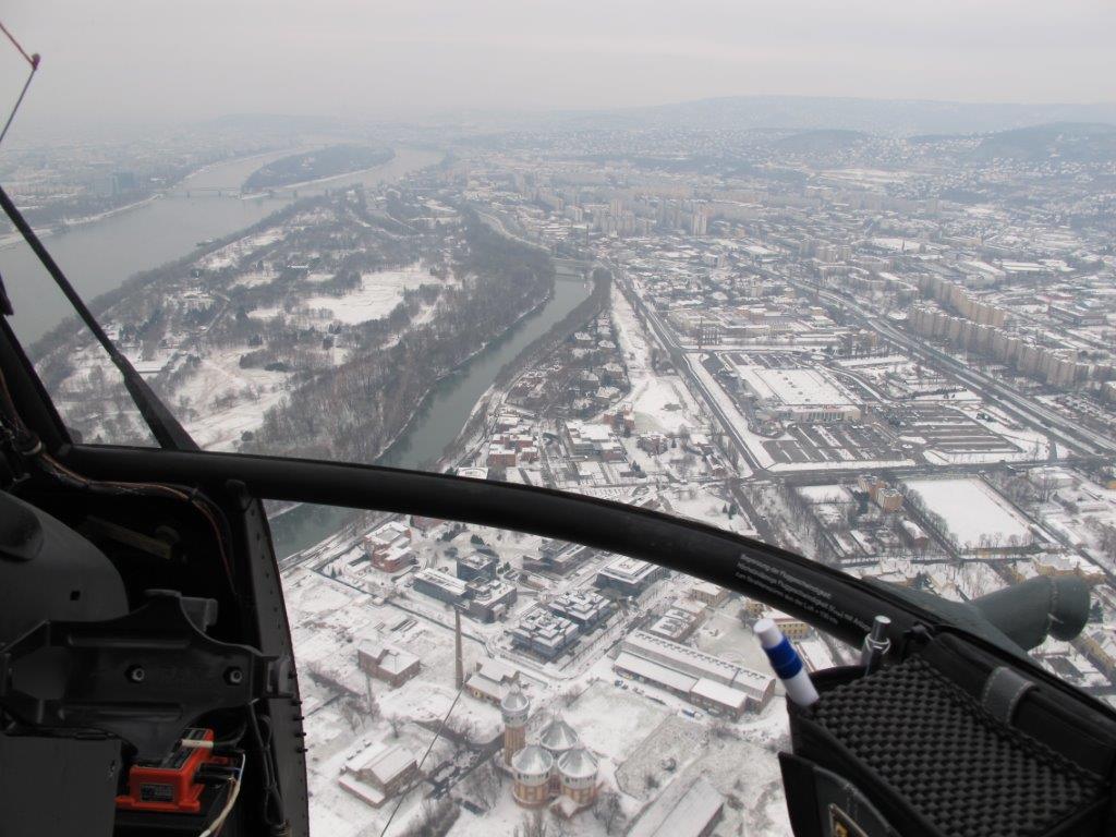 Budapest winter scenic flight, december 2014